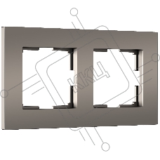 Рамка на 2 поста Slab (бронза софт) W0022963