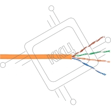 Кабель информационный Lanmaster LAN-5EFTP-PT-LSZH-OR cat.5e FTP 4 пары 26AWG LSZH внутренний 305м оранжевый