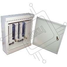 Настенный распределительный бокс, 20 плинтов, 200 пар, металл, с замком