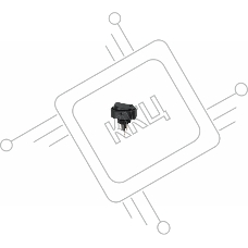 Выключатель клавишный 12V 20А (3с) ON-OFF черный ОВАЛ с синей LED подсветкой  REXANT