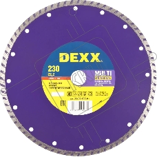 Диск алмазный отрезной DEXX MULTI UNIVERSAL 230 мм сегментированный по бетону, кирпичу, камню