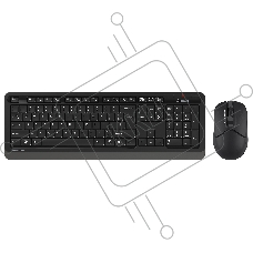 Клавиатура + мышь A4Tech Fstyler FG1012 клав:черный/серый мышь:черный USB беспроводная Multimedia