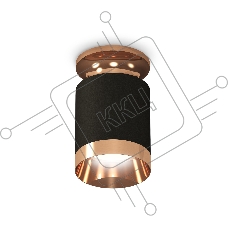 Светильник Ambrella Light XS6302180 SBK/PPG черный песок/золото розовое полированное MR16 GU5.3 (N6906, C6302, N6135)