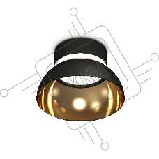 Светильник Ambrella Light XS8102036 SBK/PYG/CL черный песок/золото желтое полированное/прозрачный GX53 (C8102, N8145)