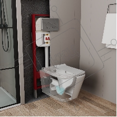 Рамная инсталляция BAU NEO 45 для подвесного унитаза и Круглая хромированная клавиша Aquanika