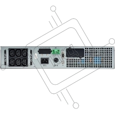 Источник бесперебойного питания однофазный Online 1000 Ва/1000 Вт, Rack mount, c LCD дисплеем 24VDC с АКБ 2U 2х9AH