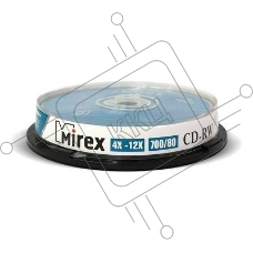 Диск CD-RW Mirex 700 Mb, 12х, Cake Box (10), (10/300)