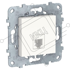 Механизм розетки телефонная UNICA NEW RJ11 одиноч. 4 контакта бел. SchE NU549218