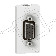 Розетка VGA (HD15) [078772] Legrand Mosaic для пайки - 1 модуль - белый