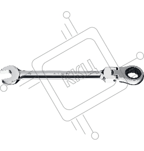 Комбинированный гаечный ключ ЗУБР трещоточный шарнирный 17 мм