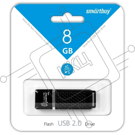 Флэш память Smartbuy USB Drive 8Gb Quartz series Black SB8GBQZ-K