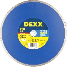 Диск алмазный отрезной DEXX CLEAN AQUA CUT 230 мм сплошной по керамограниту, мрамору, плитке