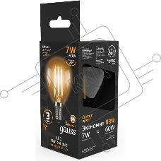 Лампа светодиодная Filament Шар E14 7Вт 2700К GAUSS 105801107