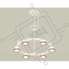 Светильник Ambrella light XR92031103/6 SWH/PPG белый песок/золото розовое полированное GX53 (A9203, C9231, N8126)
