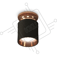 Светильник Ambrella Light XS6302181 SBK/PPG черный песок/золото розовое полированное MR16 GU5.3 (N6906, C6302, N6114)
