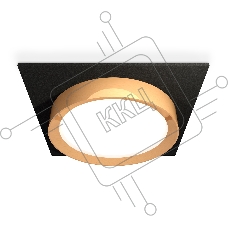 Комплект встраиваемого светильника Ambrella light XC8062005 SBK/PYG черный песок/золото желтое полированное GX53 (C8062, N8124)