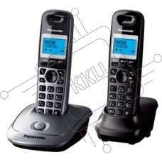 Телефон беспроводной (DECT) Panasonic KX-TG2512RU2 {Доп трубка в комплекте, АОН, Caller ID, спикерфон, полифония}