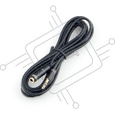 Кабель аудио удлинительный Cablexpert CCAB-02-35MF-2MB. 3.5 джек (M)/3.5 джек (F), черный, 2м, блистер
