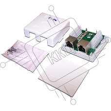 Настенная розетка, 1 порт RJ-45 категории 5е, STP, белая
