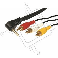 Шнур Стерео 3,5 мм 4C - 3 RCA, длина 1,5 мeтра (GOLD) Rexant