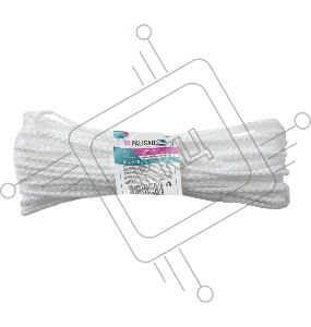 Шнур бельевой полипропиленовый с сердечником, 5 мм, L 15 м, белый, Home// Palisad