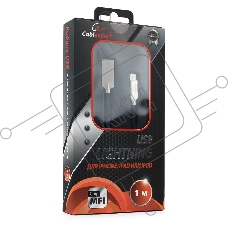 Кабель USB Cablexpert для Apple CC-P-APUSB02Bl-1M, MFI, AM/Lightning, серия Platinum, длина 1м, синий, блистер