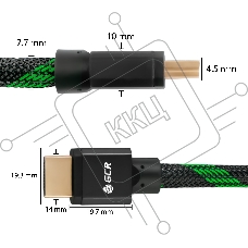 Кабель Greenconnect HDMI 2.1, 8K 60Hz, 4K 144Hz, 2.0m, динамический HDR 4:4:4, Ultra HD, 48.0 Гбит/с, тройное экранирование, ферритовые фильтры, GCR-51834 Greenconnect Кабель HDMI 2.1, 8K 60Hz, 4K 144Hz, 2.0m, динамический HDR 4:4:4, Ultra HD, 48.0 Гбит/с