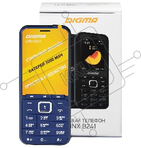 Мобильный телефон Digma LINX B241 32Mb темно-синий моноблок 2.44