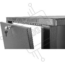 Шкаф коммутационный ЦМО (ШРН-9.500.1-9005) настенный 9U 600x529мм пер.дв.металл 200кг черный 470мм 180град.