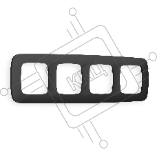 Рамка OMEGA Ecta (Графит Мягкое касание) 4-ая OF140804