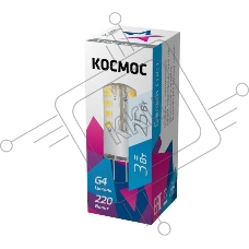 Лампа светодиодная LED 3Вт 220В G4 4500К КОСМОС LksmLED3wJCG4220v45