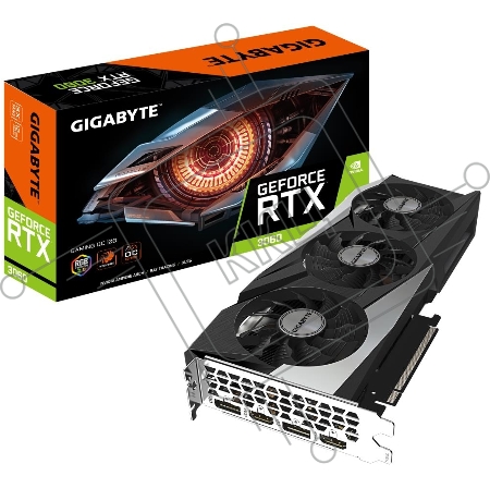 Видеокарта GIGABYTE GeForce RTX 3060 GAMING OC 12G LHR / 1837MHz 12GB GDDR6 192bit 2xDP 2xHDMI 1x8pin 550W / GV-N3060GAMING OC-12GD