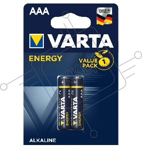 Батарейка Varta ENERGY LR03 AAA BL2 Alkaline 1.5V (4103) (2/20/100) (2 шт.)