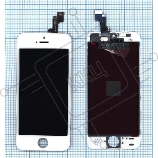 Дисплей для Apple iPhone 5S в сборе с тачскрином (AAA) белый