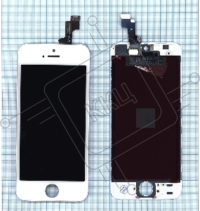 Дисплей для Apple iPhone 5S в сборе с тачскрином (AAA) белый