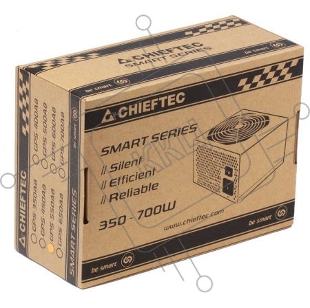 Блок питания Chieftec 550W RTL GPS-550A8 {ATX-12V V.2.3 PSU with 12 cm fan, Active PFC, fficiency >80% with power cord 230V only}