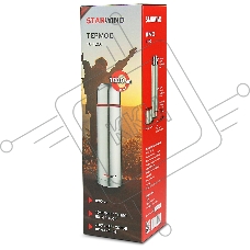 Термос Starwind 10-1000 1л. серебристый/красный картонная коробка