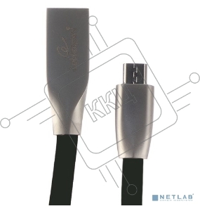 Кабель USB 2.0 Cablexpert CC-G-mUSB01Bk-1.8M, AM/microB, серия Gold, длина 1.8м, черный, блистер