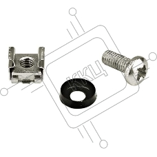 Винт Hyperline CNS-M6-16-50 М6х16 с гайкой с шайбой (упак.:50шт)