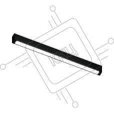 Светильник светодиодный трековый для шинопровода Magnetic Ambrella light GL1670 BK черный IP20 18W 4200K 220V 120° 452*25*42 (Без ПДУ)