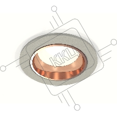 Комплект встраиваемого светильника Ambrella light XC6514005 SGR/PPG серый песок/золото розовое полированное MR16 GU5.3 (C6514, N6114)