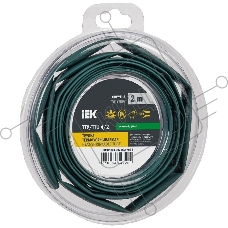 Трубка термоусадочная ТТУ нг-LS 4/2 зел. (уп.2м) IEK UDR12-004-002-002-K06-T
