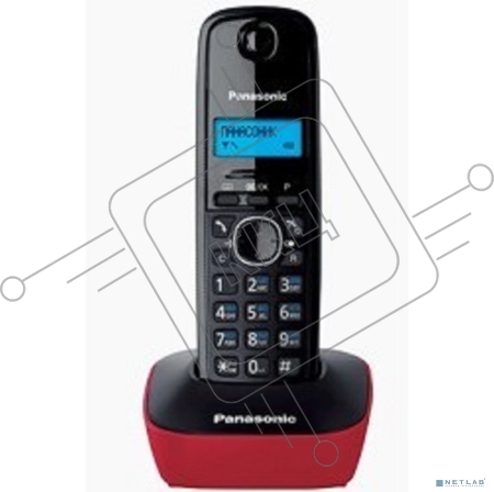 Телефон Panasonic KX-TG1611RUR (красный) {АОН, Caller ID,12 мелодий звонка,подсветка дисплея,поиск трубки}