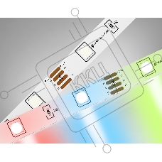 Светодиодная лента Ambrella light GS4301 5050 30Led/ 7.2W m/ 24V IP20 RGB/ 5000*10*1.87mm (4 конт.)