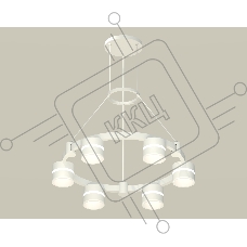 Светильник Ambrella light XR92031202/6 SWH/FR белый песок/белый матовый GX53 (A9203, C9231, N8444)