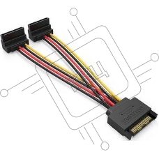 Кабель питания-разветвитель Vention SATA 15pin M / 2 x SATA 15pin F угол 90 - 0.15м KDBBB