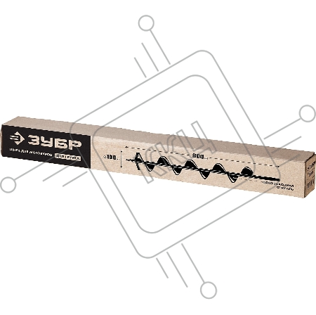 Шнек для мотобуров, грунт, d=100 мм, однозаходный, ЗУБР