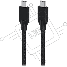 Кабель Genius ACC-C2CC-3A. Выход: USB-C -> USB-C. USB 3.0, плетеный нейлон, 100 см. Цвет: черный