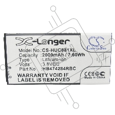 Аккумулятор CameronSino CS-HUC881XL HB474284RBC для Huawei Ascend G620 3.8V / 2000mAh / 7.60Wh