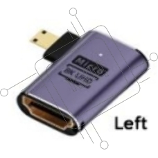 Переходник micro HDMI на HDMI влево